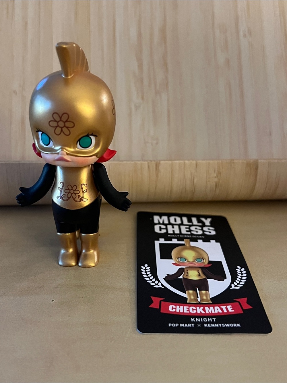 Molly Chess Checkmate Knight Gold & Black NWC